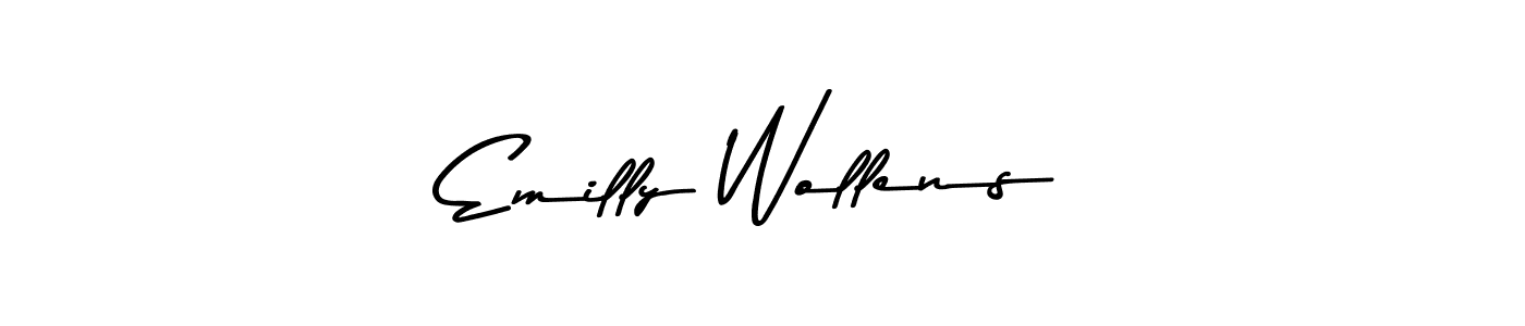 How to make Emilly Wollens name signature. Use Asem Kandis PERSONAL USE style for creating short signs online. This is the latest handwritten sign. Emilly Wollens signature style 9 images and pictures png