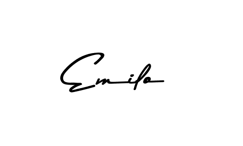 Use a signature maker to create a handwritten signature online. With this signature software, you can design (Asem Kandis PERSONAL USE) your own signature for name Emilo. Emilo signature style 9 images and pictures png