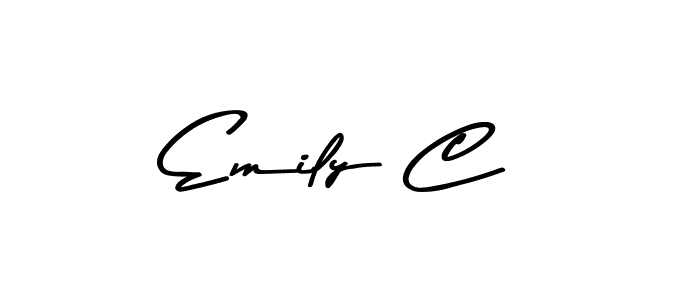 You should practise on your own different ways (Asem Kandis PERSONAL USE) to write your name (Emily C) in signature. don't let someone else do it for you. Emily C signature style 9 images and pictures png