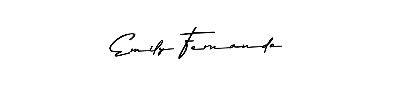 Create a beautiful signature design for name Emily Fernando. With this signature (Asem Kandis PERSONAL USE) fonts, you can make a handwritten signature for free. Emily Fernando signature style 9 images and pictures png