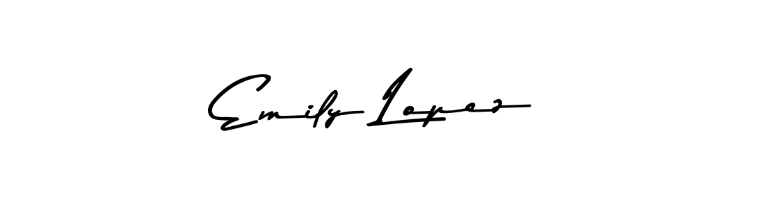 Make a beautiful signature design for name Emily Lopez. With this signature (Asem Kandis PERSONAL USE) style, you can create a handwritten signature for free. Emily Lopez signature style 9 images and pictures png