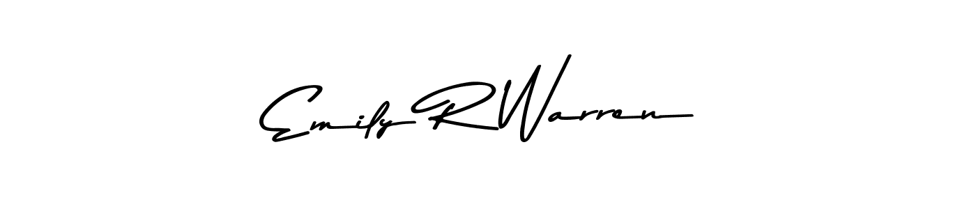 Create a beautiful signature design for name Emily R Warren. With this signature (Asem Kandis PERSONAL USE) fonts, you can make a handwritten signature for free. Emily R Warren signature style 9 images and pictures png