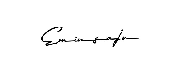 Design your own signature with our free online signature maker. With this signature software, you can create a handwritten (Asem Kandis PERSONAL USE) signature for name Eminsaju. Eminsaju signature style 9 images and pictures png