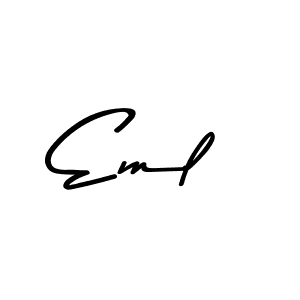 Also we have Eml name is the best signature style. Create professional handwritten signature collection using Asem Kandis PERSONAL USE autograph style. Eml signature style 9 images and pictures png