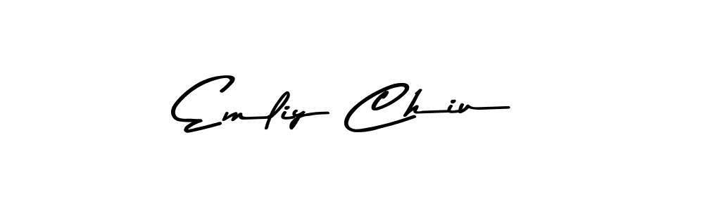 Similarly Asem Kandis PERSONAL USE is the best handwritten signature design. Signature creator online .You can use it as an online autograph creator for name Emliy Chiu. Emliy Chiu signature style 9 images and pictures png