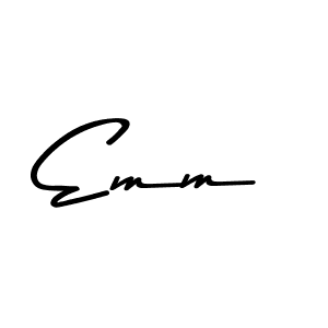 Use a signature maker to create a handwritten signature online. With this signature software, you can design (Asem Kandis PERSONAL USE) your own signature for name Emm. Emm signature style 9 images and pictures png