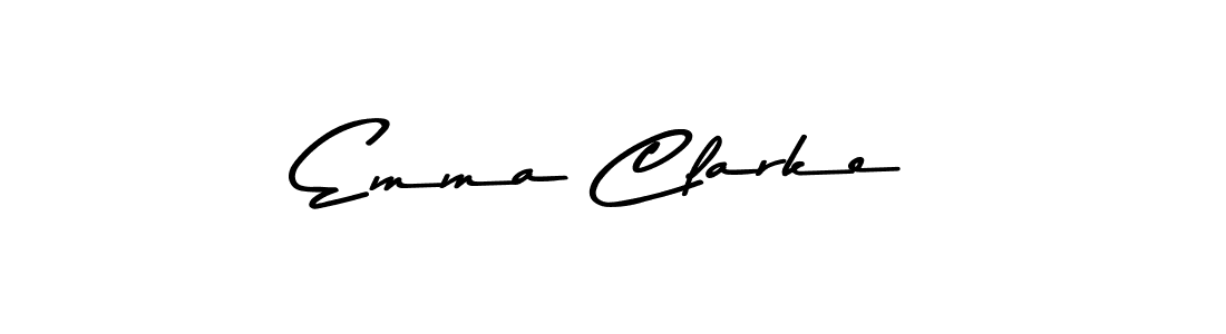 How to make Emma Clarke name signature. Use Asem Kandis PERSONAL USE style for creating short signs online. This is the latest handwritten sign. Emma Clarke signature style 9 images and pictures png