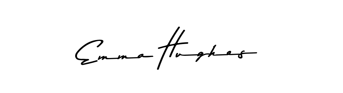 How to make Emma Hughes name signature. Use Asem Kandis PERSONAL USE style for creating short signs online. This is the latest handwritten sign. Emma Hughes signature style 9 images and pictures png