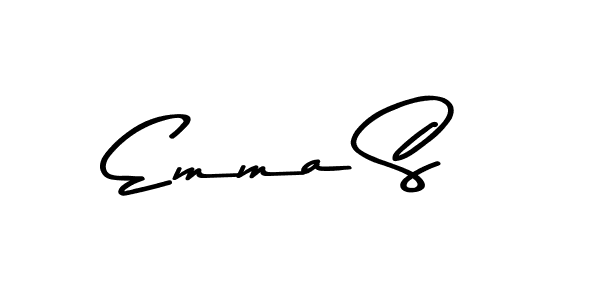 How to make Emma S name signature. Use Asem Kandis PERSONAL USE style for creating short signs online. This is the latest handwritten sign. Emma S signature style 9 images and pictures png