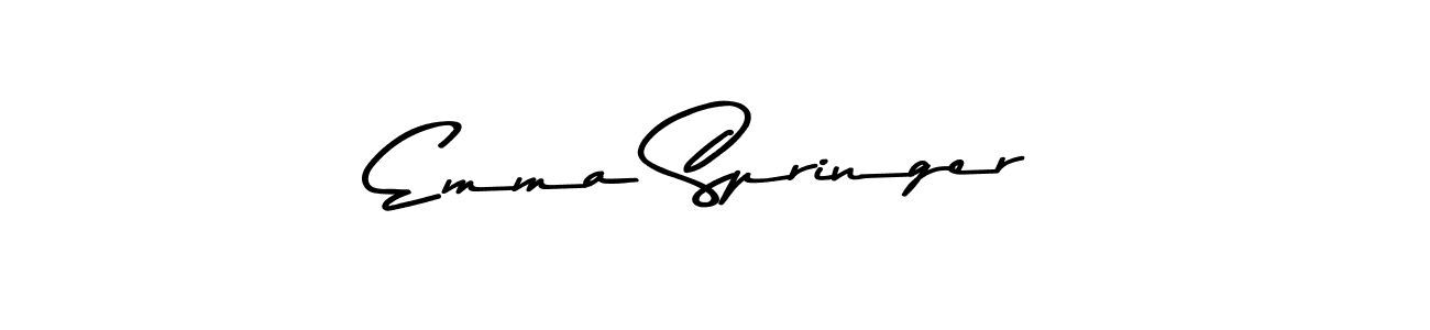 This is the best signature style for the Emma Springer name. Also you like these signature font (Asem Kandis PERSONAL USE). Mix name signature. Emma Springer signature style 9 images and pictures png