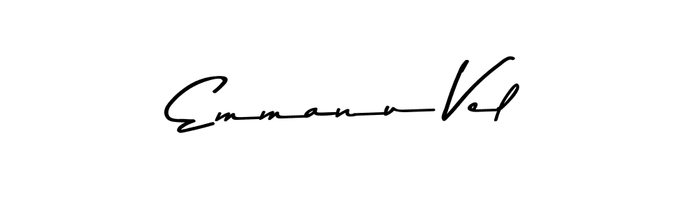 Make a beautiful signature design for name Emmanu Vel. With this signature (Asem Kandis PERSONAL USE) style, you can create a handwritten signature for free. Emmanu Vel signature style 9 images and pictures png
