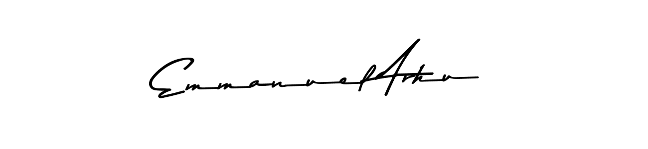 How to make Emmanuel Arhu name signature. Use Asem Kandis PERSONAL USE style for creating short signs online. This is the latest handwritten sign. Emmanuel Arhu signature style 9 images and pictures png