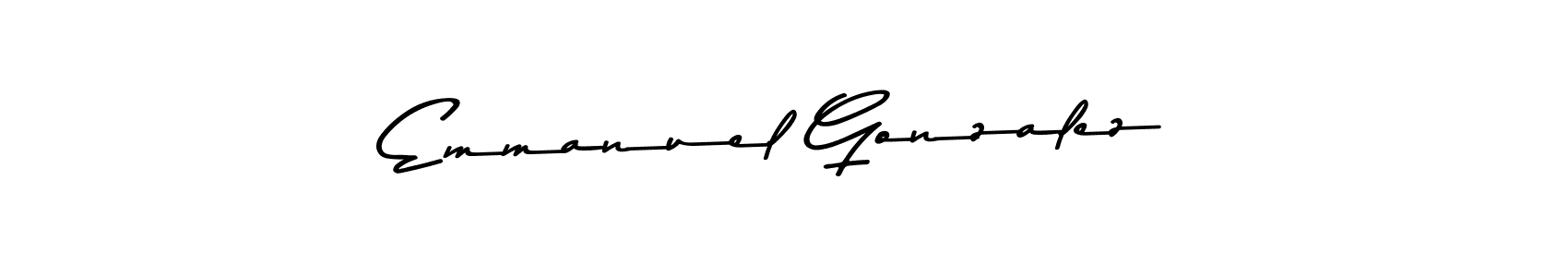 How to make Emmanuel Gonzalez name signature. Use Asem Kandis PERSONAL USE style for creating short signs online. This is the latest handwritten sign. Emmanuel Gonzalez signature style 9 images and pictures png