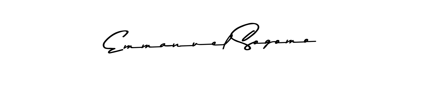 How to make Emmanuel Sogomo name signature. Use Asem Kandis PERSONAL USE style for creating short signs online. This is the latest handwritten sign. Emmanuel Sogomo signature style 9 images and pictures png