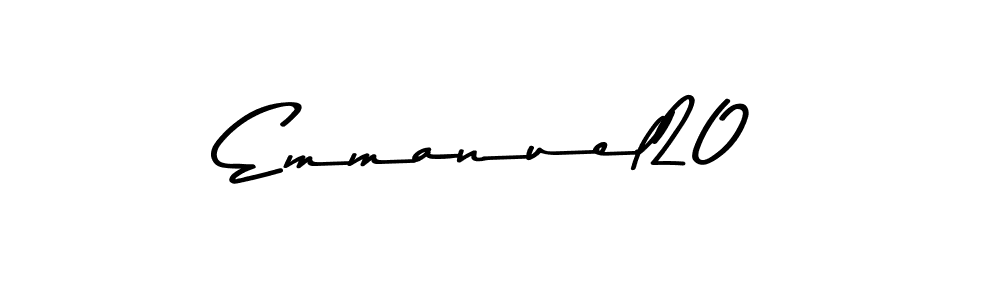 Make a beautiful signature design for name Emmanuel20. With this signature (Asem Kandis PERSONAL USE) style, you can create a handwritten signature for free. Emmanuel20 signature style 9 images and pictures png