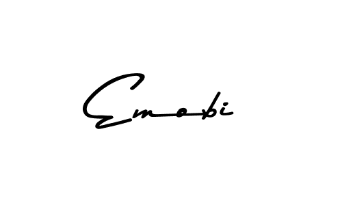 Create a beautiful signature design for name Emobi. With this signature (Asem Kandis PERSONAL USE) fonts, you can make a handwritten signature for free. Emobi signature style 9 images and pictures png