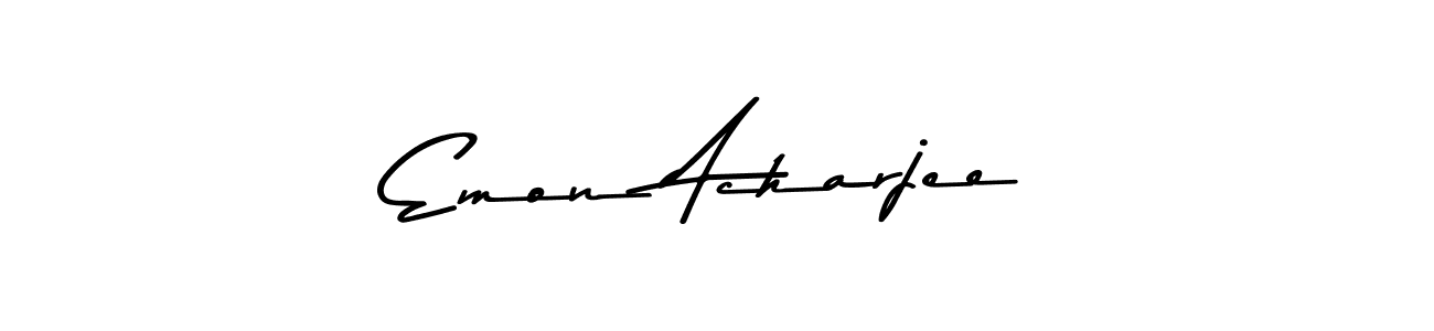 Create a beautiful signature design for name Emon Acharjee. With this signature (Asem Kandis PERSONAL USE) fonts, you can make a handwritten signature for free. Emon Acharjee signature style 9 images and pictures png