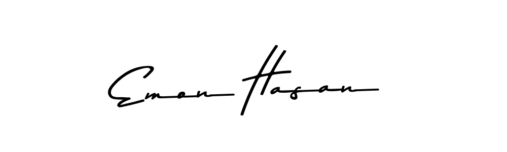 Use a signature maker to create a handwritten signature online. With this signature software, you can design (Asem Kandis PERSONAL USE) your own signature for name Emon Hasan. Emon Hasan signature style 9 images and pictures png