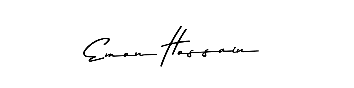 The best way (Asem Kandis PERSONAL USE) to make a short signature is to pick only two or three words in your name. The name Emon Hossain include a total of six letters. For converting this name. Emon Hossain signature style 9 images and pictures png