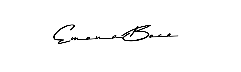 Create a beautiful signature design for name Emona Boce. With this signature (Asem Kandis PERSONAL USE) fonts, you can make a handwritten signature for free. Emona Boce signature style 9 images and pictures png