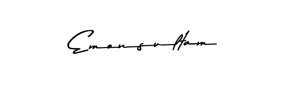 Make a beautiful signature design for name Emonsultam. With this signature (Asem Kandis PERSONAL USE) style, you can create a handwritten signature for free. Emonsultam signature style 9 images and pictures png