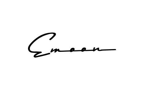How to make Emoon name signature. Use Asem Kandis PERSONAL USE style for creating short signs online. This is the latest handwritten sign. Emoon signature style 9 images and pictures png