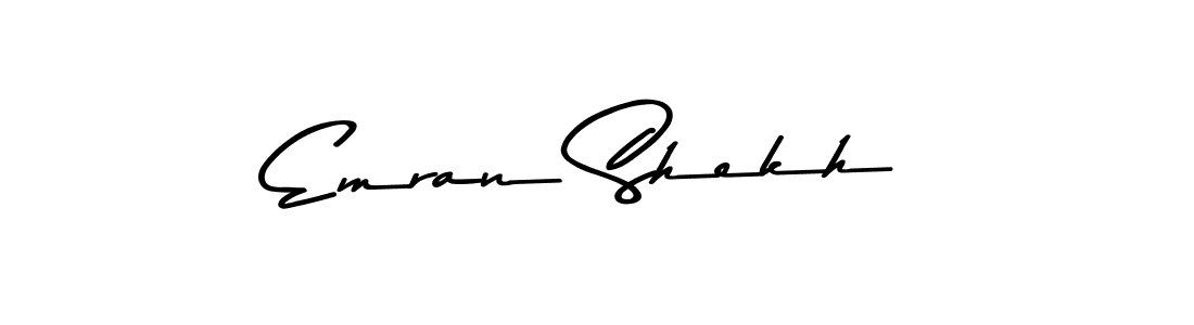 Create a beautiful signature design for name Emran Shekh. With this signature (Asem Kandis PERSONAL USE) fonts, you can make a handwritten signature for free. Emran Shekh signature style 9 images and pictures png