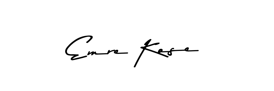 This is the best signature style for the Emre Kose name. Also you like these signature font (Asem Kandis PERSONAL USE). Mix name signature. Emre Kose signature style 9 images and pictures png