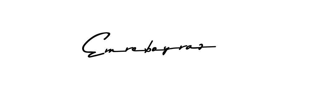 How to make Emreboyraz name signature. Use Asem Kandis PERSONAL USE style for creating short signs online. This is the latest handwritten sign. Emreboyraz signature style 9 images and pictures png