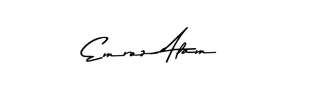 Design your own signature with our free online signature maker. With this signature software, you can create a handwritten (Asem Kandis PERSONAL USE) signature for name Emroz Alam. Emroz Alam signature style 9 images and pictures png