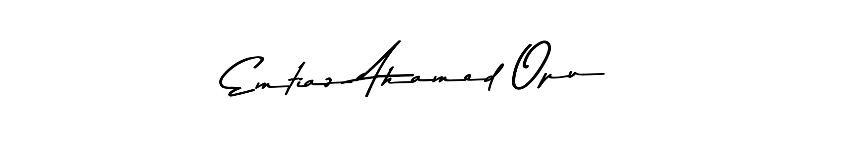 The best way (Asem Kandis PERSONAL USE) to make a short signature is to pick only two or three words in your name. The name Emtiaz Ahamed Opu include a total of six letters. For converting this name. Emtiaz Ahamed Opu signature style 9 images and pictures png