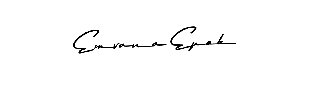 Create a beautiful signature design for name Emvana Epok. With this signature (Asem Kandis PERSONAL USE) fonts, you can make a handwritten signature for free. Emvana Epok signature style 9 images and pictures png