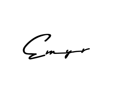 Make a beautiful signature design for name Emyr. Use this online signature maker to create a handwritten signature for free. Emyr signature style 9 images and pictures png