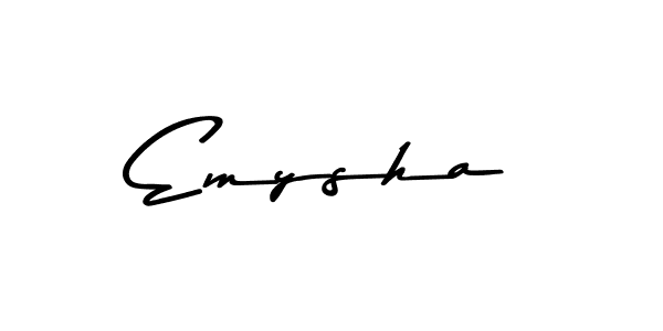 Create a beautiful signature design for name Emysha. With this signature (Asem Kandis PERSONAL USE) fonts, you can make a handwritten signature for free. Emysha signature style 9 images and pictures png