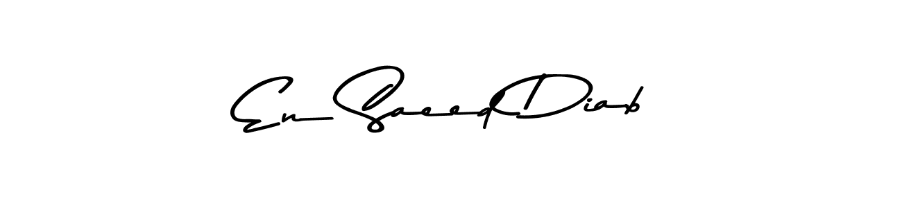 Use a signature maker to create a handwritten signature online. With this signature software, you can design (Asem Kandis PERSONAL USE) your own signature for name En Saeed Diab. En Saeed Diab signature style 9 images and pictures png