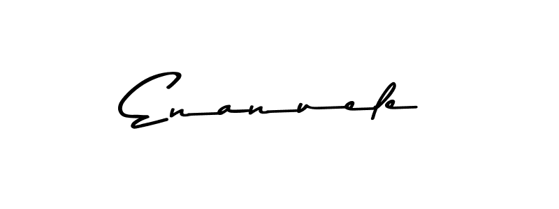 Create a beautiful signature design for name Enanuele. With this signature (Asem Kandis PERSONAL USE) fonts, you can make a handwritten signature for free. Enanuele signature style 9 images and pictures png