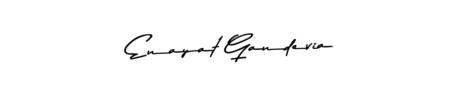 Design your own signature with our free online signature maker. With this signature software, you can create a handwritten (Asem Kandis PERSONAL USE) signature for name Enayat Gandevia. Enayat Gandevia signature style 9 images and pictures png