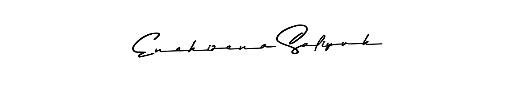 The best way (Asem Kandis PERSONAL USE) to make a short signature is to pick only two or three words in your name. The name Enehizena Saliyuk include a total of six letters. For converting this name. Enehizena Saliyuk signature style 9 images and pictures png