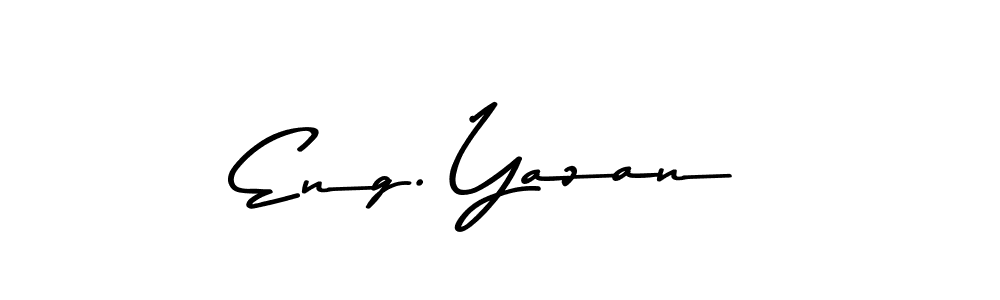Design your own signature with our free online signature maker. With this signature software, you can create a handwritten (Asem Kandis PERSONAL USE) signature for name Eng. Yazan. Eng. Yazan signature style 9 images and pictures png