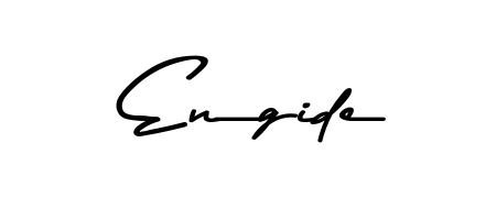 Create your official email sign-off with Engide name in Asem Kandis PERSONAL USE style. Crisp, clean, and perfectly legible across all screens. Engide signature style 9 images and pictures png