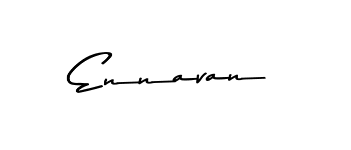 How to make Ennavan name signature. Use Asem Kandis PERSONAL USE style for creating short signs online. This is the latest handwritten sign. Ennavan signature style 9 images and pictures png