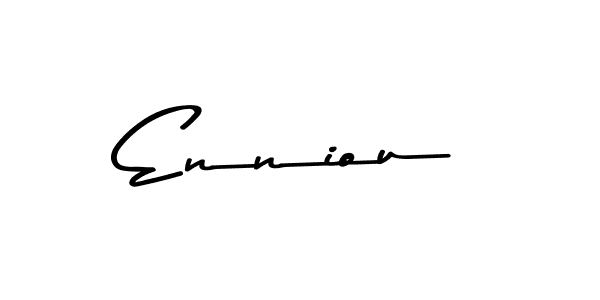 Create a beautiful signature design for name Enniou. With this signature (Asem Kandis PERSONAL USE) fonts, you can make a handwritten signature for free. Enniou signature style 9 images and pictures png