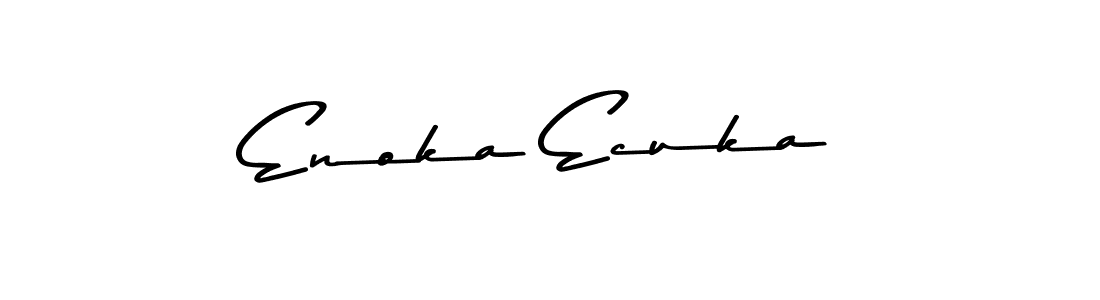 Create a beautiful signature design for name Enoka Ecuka. With this signature (Asem Kandis PERSONAL USE) fonts, you can make a handwritten signature for free. Enoka Ecuka signature style 9 images and pictures png