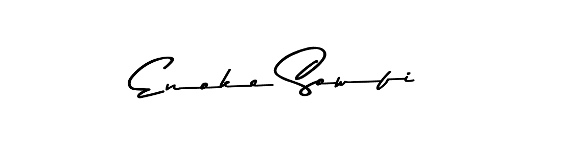 Enoke Sowfi stylish signature style. Best Handwritten Sign (Asem Kandis PERSONAL USE) for my name. Handwritten Signature Collection Ideas for my name Enoke Sowfi. Enoke Sowfi signature style 9 images and pictures png