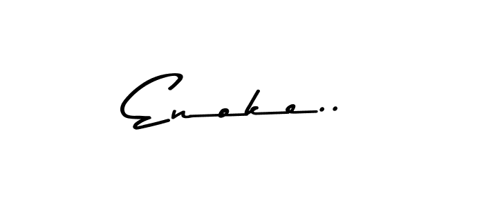 Also You can easily find your signature by using the search form. We will create Enoke.. name handwritten signature images for you free of cost using Asem Kandis PERSONAL USE sign style. Enoke.. signature style 9 images and pictures png