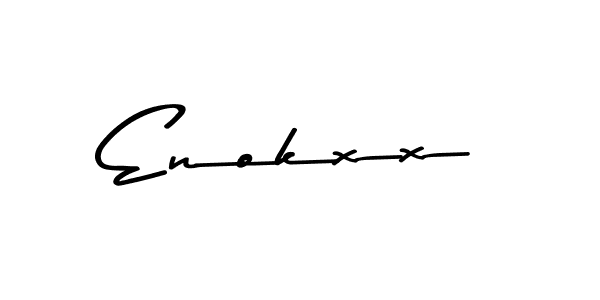 How to make Enokxx name signature. Use Asem Kandis PERSONAL USE style for creating short signs online. This is the latest handwritten sign. Enokxx signature style 9 images and pictures png