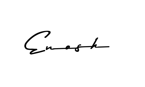How to make Enosh name signature. Use Asem Kandis PERSONAL USE style for creating short signs online. This is the latest handwritten sign. Enosh signature style 9 images and pictures png