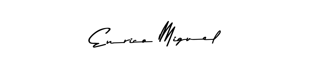 This is the best signature style for the Enrico Miguel name. Also you like these signature font (Asem Kandis PERSONAL USE). Mix name signature. Enrico Miguel signature style 9 images and pictures png