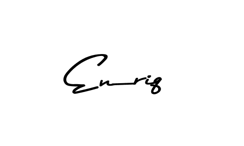 How to make Enriq name signature. Use Asem Kandis PERSONAL USE style for creating short signs online. This is the latest handwritten sign. Enriq signature style 9 images and pictures png