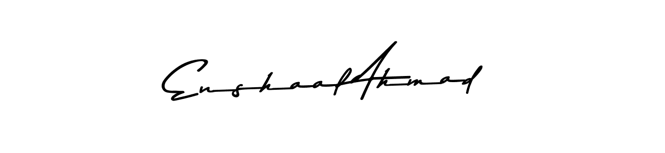Make a beautiful signature design for name Enshaal Ahmad. Use this online signature maker to create a handwritten signature for free. Enshaal Ahmad signature style 9 images and pictures png